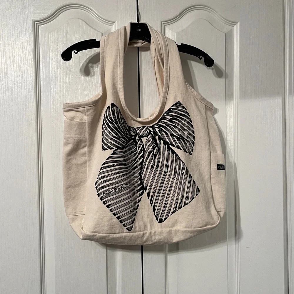 Lauren Moshi Bow Canvas Tote